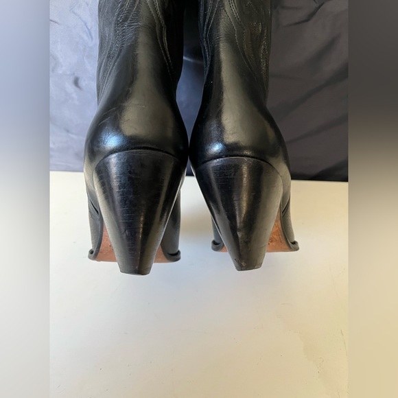 Handcrafted in Brazil Charliee 1 Horse by Luchesse Black Leather Boots SZ 9b - Picture 5 of 13